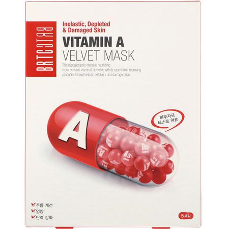BRTC, Vitamin A Velvet Mask, 5 Masks, 25 g Each:أقنعة العلاج, أقنعة ال,جه K-جمال