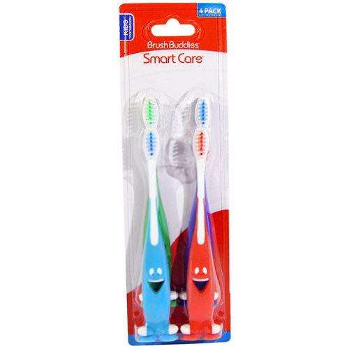 Brush Buddies, Smart Care, Kids Toothbrush, 4 Pack فوائد