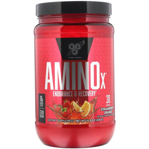 BSN, Amino-X, Endurance & Recovery, Strawberry Orange, 15.3 oz (435 g) فوائد