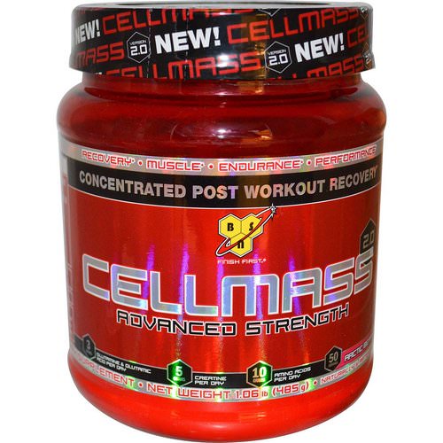 BSN, Cellmass 2.0, Concentrated Post Workout Recovery, Arctic Berry, 1.06 lbs (485 g) فوائد