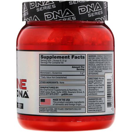 BSN, DNA Series, Glutamine DNA, Unflavored, 10.9 oz (309 g):L-Glutamine, أحماض أمينية
