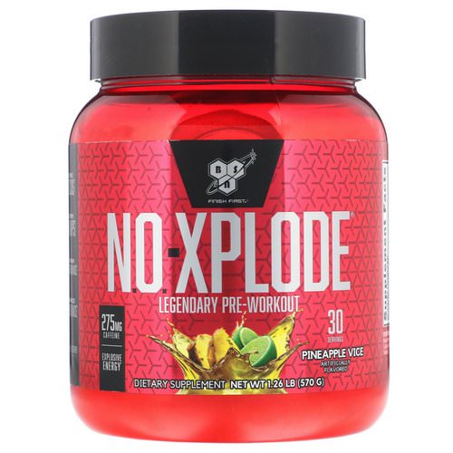 BSN, N.O.-Xplode, Legendary Pre-Workout, Pineapple Vice, 1.26 lb (570 g) فوائد