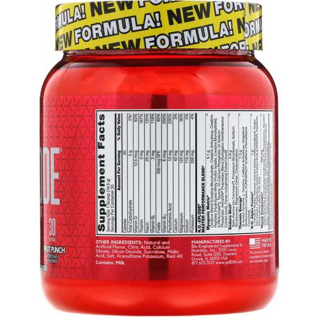 BSN, N.O.-Xplode, Legendary Pre-Workout, Fruit Punch, 1.22 lbs (555 g):المنشطات, البيتين اللامائية