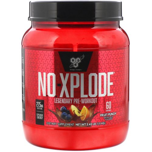BSN, N.O.-Xplode, Legendary Pre-Workout, Fruit Punch, 2.45 lbs (1.11 kg) فوائد
