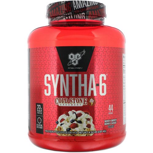 BSN, Syntha-6, Cold Stone Creamery, Berry Berry Berry Good, 4.56 lb (2.07 kg) فوائد