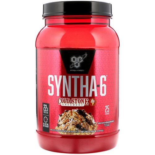 BSN, Syntha-6, Cold Stone Creamery, Germanchokolatekake, 2.59 lb (1.17 kg) فوائد