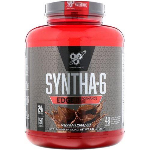 BSN, Syntha-6 Edge, Protein Powder Drink Mix, Chocolate Milkshake, 4.02 lb (1.82 kg) فوائد