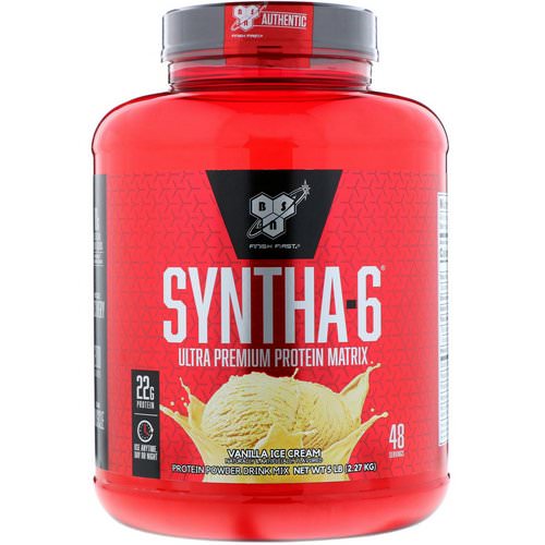 BSN, Syntha-6, Ultra Premium Protein Matrix, Vanilla Ice Cream, 5.0 lbs (2.27 kg) فوائد
