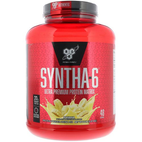 BSN, Syntha-6, Ultra Premium Protein Matrix, Banana, 5 lb (2.27 kg) فوائد