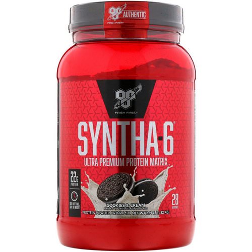 BSN, Syntha-6, Ultra Premium Protein Matrix, Cookies and Cream, 2.91 lbs (1.32 kg) فوائد