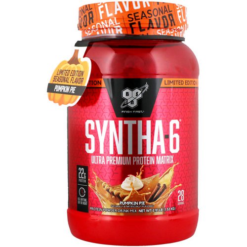 BSN, Syntha-6, Ultra Premium Protein Matrix, Pumpkin Pie, 2.91 lb (1.32 kg) فوائد