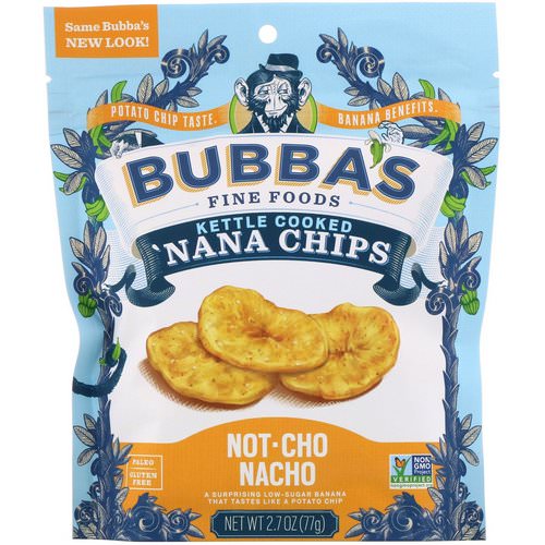 Bubba's Fine Foods, 'Nana Chips, Not-Cho Nacho, 2.7 oz (77 g) فوائد