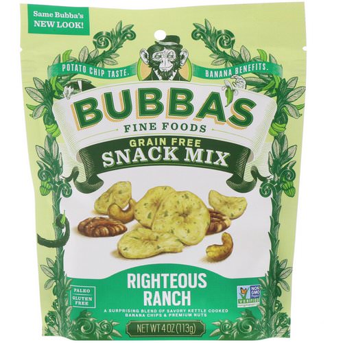 Bubba's Fine Foods, Snack Mix, Righteous Ranch, 4 oz (113 g) فوائد