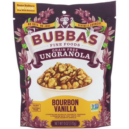 Bubba's Fine Foods, UnGranola, Bourbon Vanilla, 6 oz (170 g) فوائد