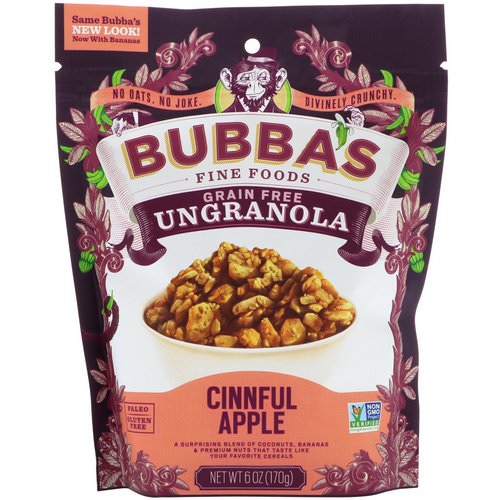 Bubba's Fine Foods, UnGranola, Cinnful Apple, 6 oz (170 g) فوائد