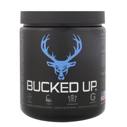 Bucked Up, Pre-Workout, Blue Raz, 11.11 oz (315 g) فوائد