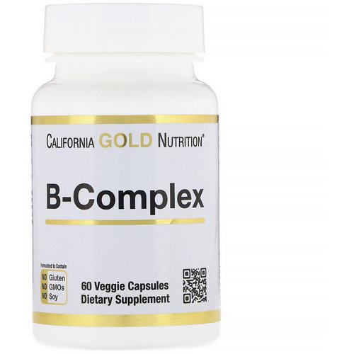 California Gold Nutrition, B-Complex, Essential B Vitamin Complex, 60 Veggie Capsules فوائد