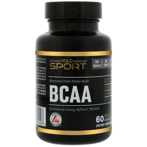 California Gold Nutrition, BCAA, AjiPure® Branched Chain Amino Acid, 500 mg, 60 Veggie Caps فوائد