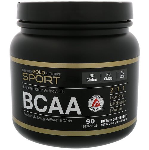 California Gold Nutrition, BCAA Powder, AjiPure®, Branched Chain Amino Acids, 16 oz (454 g) فوائد