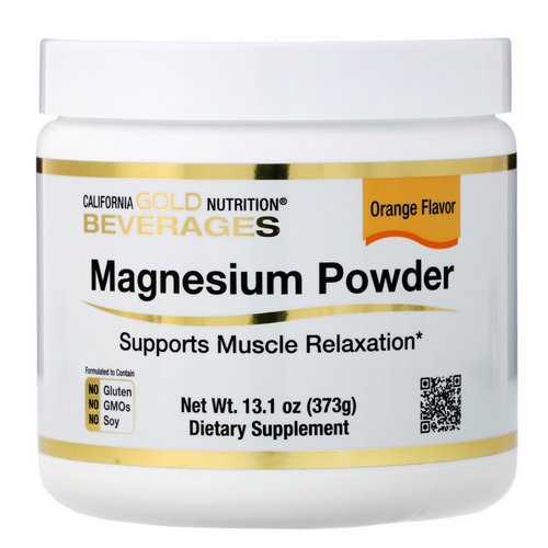 California Gold Nutrition, Magnesium Powder Beverage, Orange Flavor, 13.1 oz (373 g) فوائد