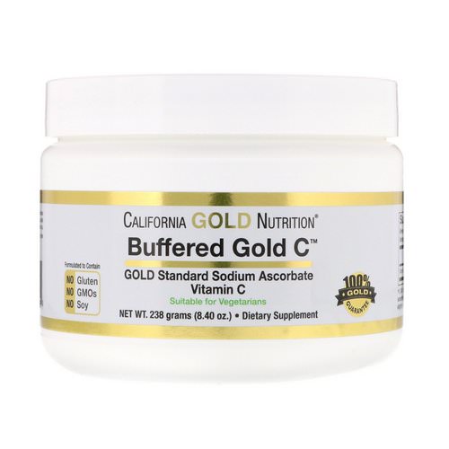 California Gold Nutrition, Buffered Gold C, Non-Acidic Vitamin C Powder, Sodium Ascorbate, 8.40 oz (238 g) فوائد