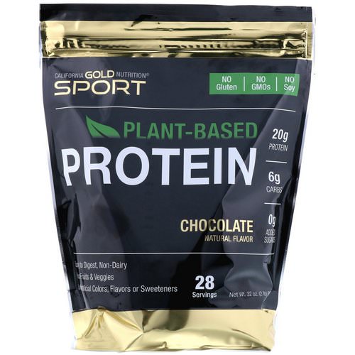 California Gold Nutrition, Chocolate Plant-Based Protein, Vegan, Easy to Digest, 2 lb (907 g) فوائد