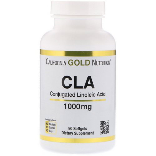 California Gold Nutrition, CLA, Clarinol, Conjugated Linoleic Acid, 1000 mg, 90 Softgels فوائد