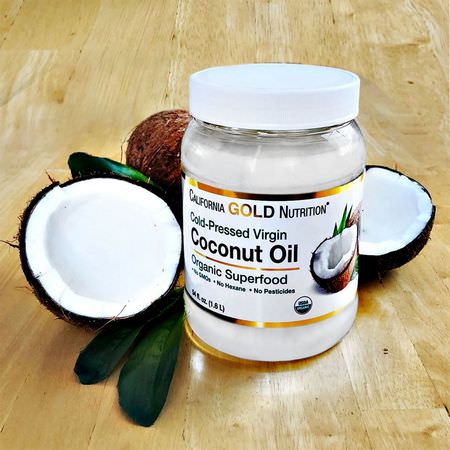 California Gold Nutrition CGN Coconut Oil Greens Superfoods - س,برف,دس, الخضر, زيت ج,ز الهند, مكملات ج,ز الهند
