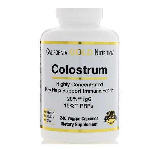 California Gold Nutrition, Colostrum, Concentrated, 240 Capsules فوائد