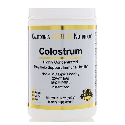 California Gold Nutrition, Colostrum Powder, Concentrated, 7.05 oz (200 g) فوائد
