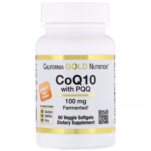 California Gold Nutrition, CoQ10 100 mg with PQQ 10 mg, 60 Veggie Softgels فوائد