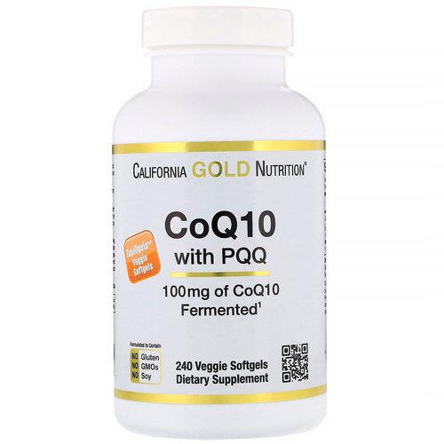 California Gold Nutrition, CoQ10 with PQQ, 100 mg, 240 Veggie Softgels فوائد