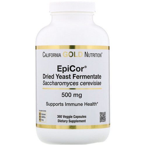 California Gold Nutrition, Epicor, Dried Yeast Fermentate, 500 mg, 360 Veggie Capsules فوائد