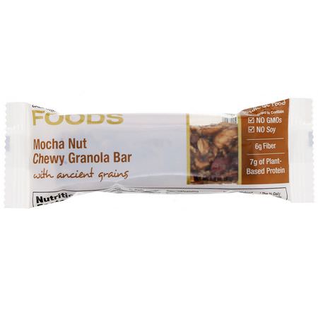 California Gold Nutrition, Foods, Mocha Nut Chewy Granola Bar, 1.4 oz (40 g):أشرطة البر,تين النباتي