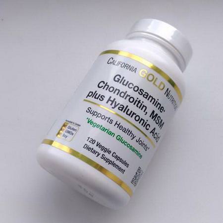 California Gold Nutrition, Glucosamine Chondroitin, MSM plus Hyaluronic Acid, 60 Veggie Capsules