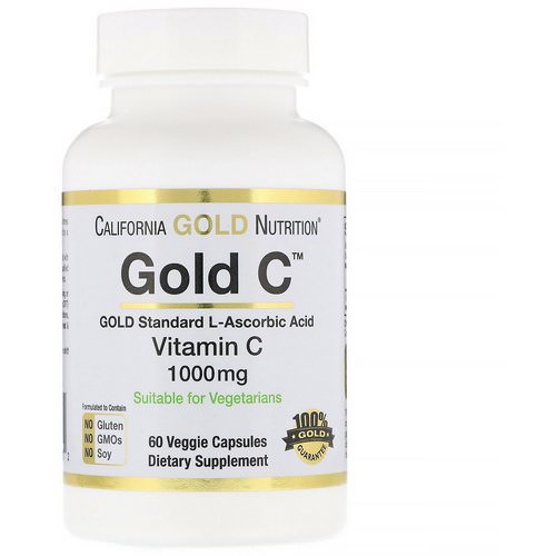 California Gold Nutrition, Gold C, Vitamin C, 1,000 mg, 60 Veggie Capsules فوائد