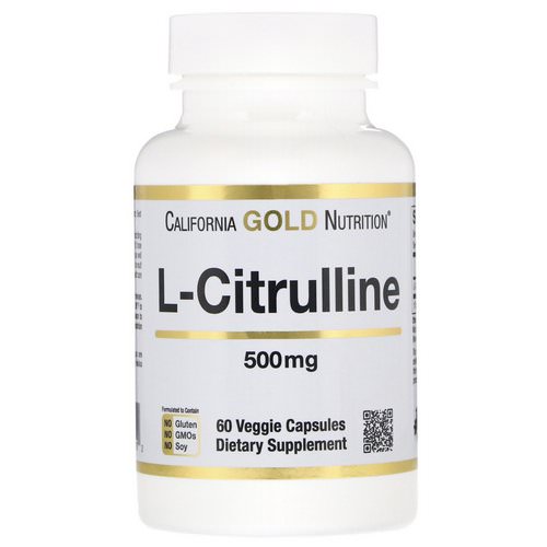 California Gold Nutrition, L-Citrulline, Kyowa Hakko, 500 mg, 60 Veggie Capsules فوائد