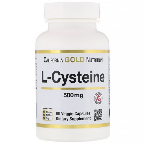 California Gold Nutrition, L-Cysteine, AjiPure, 500 mg, 60 Veggie Capsules فوائد