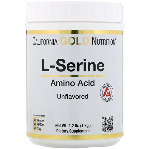 California Gold Nutrition, L-Serine, AjiPure, Unflavored Powder, 2.2 lb (1 kg) فوائد