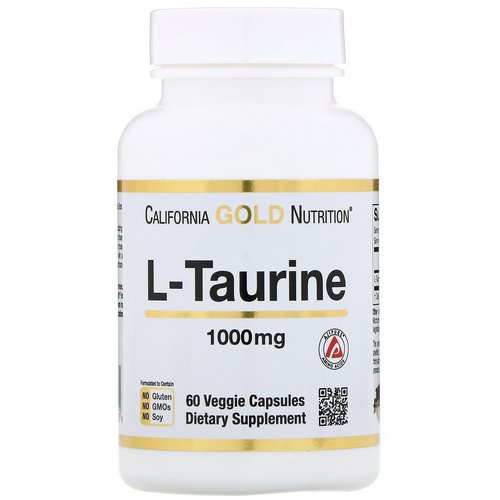 California Gold Nutrition, L-Taurine, 1000 mg, 60 Veggie Capsules فوائد
