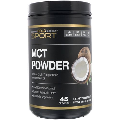 California Gold Nutrition, MCT Powder, Coconut & Prebiotic Acacia Fiber, 16 oz (454 g) فوائد