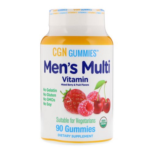 California Gold Nutrition, Men’s Multi Vitamin Gummies, No Gelatin, No Gluten, Organic Mixed Berry and Fruit Flavor, 90 Gummies فوائد