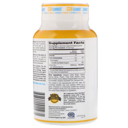 California Gold Nutrition, Methyl B12 MethylCobalamin, Natural Raspberry Flavor, 1500 mcg, 90 Gummies:B12, فيتامين B