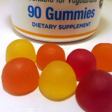 California Gold Nutrition, Organic, Vitamin D3 Gummies, No Gelatin, No Gluten, Mixed Berry & Fruit Flavors, 90 Gummies