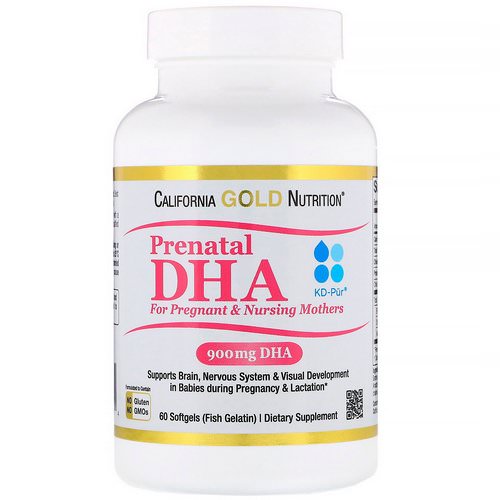 California Gold Nutrition, Prenatal DHA for Pregnant & Nursing Mothers, 900 mg, 60 Softgels فوائد