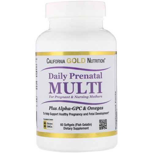 California Gold Nutrition, Prenatal Multi for Pregnant & Nursing Mothers, 60 Fish Gelatin Softgels فوائد