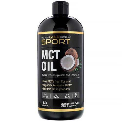 California Gold Nutrition, Sport, MCT Oil, 32 fl oz (946 ml) فوائد