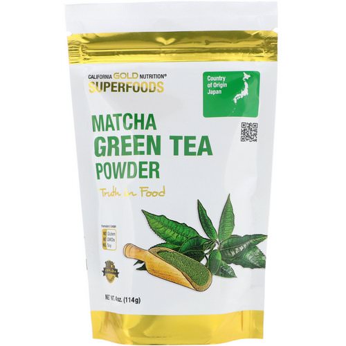 California Gold Nutrition, Superfoods, Matcha Green Tea Powder, 4 oz (114 g) فوائد