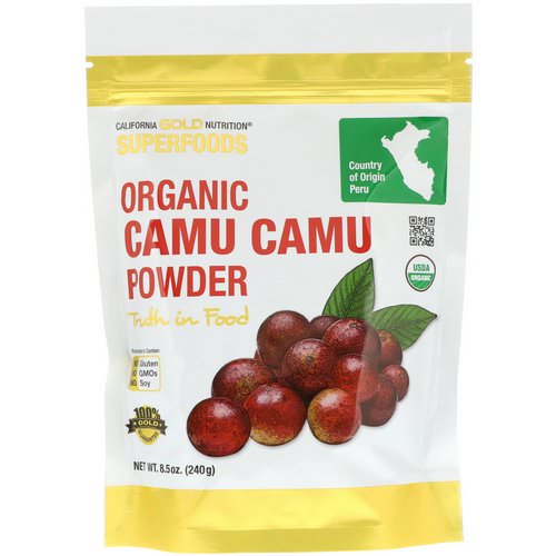 California Gold Nutrition, Superfoods, Organic Camu Camu Powder, 8.5 oz (240 g) فوائد