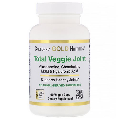 California Gold Nutrition, Total Veggie Joint, Vegetarian Glucosamin, Chondroitin, MSM & Hyaluronic Acid, 90 Veggie Capsules فوائد